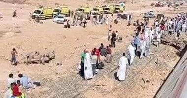 وزيرة التنمية المحلية تفاجئ الجميع بسرعة استجابتها لحادث انقلاب عربات القطار في مطروح