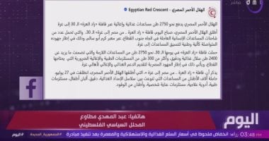 عبد المهدى مطاوع: مصر تقود جهود الوساطة وتدير مساعدات إلى غزة